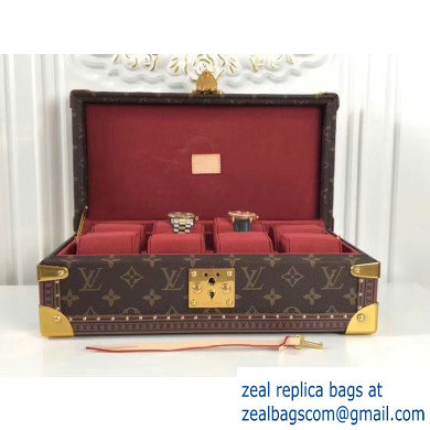 Louis Vuitton Canvas Coffret Montre Watch Box Monogram Canvas/Red