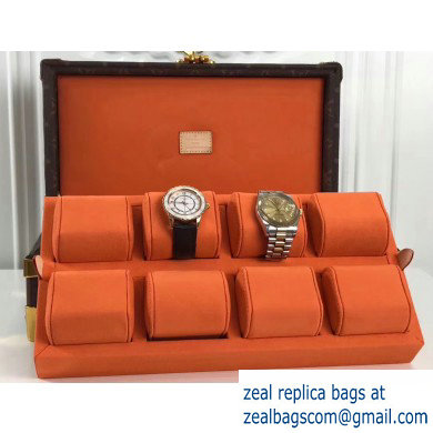 Louis Vuitton Canvas Coffret Montre Watch Box Orange