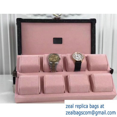 Louis Vuitton Canvas Coffret Montre Watch Box Pink
