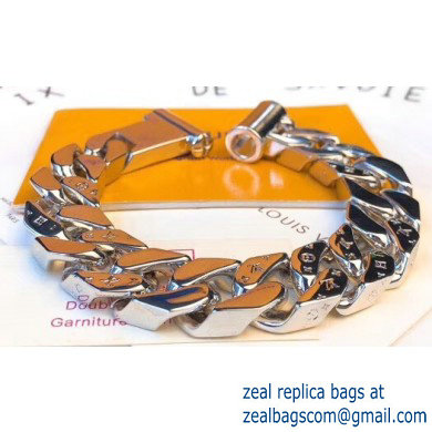 Louis Vuitton Chain Links Patches Bracelet White Gold - Click Image to Close