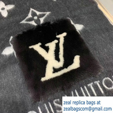 Louis Vuitton Cold Reykjavik Scarf M74353 Black 191x46cm 2019 - Click Image to Close