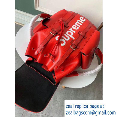 Louis Vuitton Epi Patchwork Christopher PM Backpack Bag Supreme Red - Click Image to Close