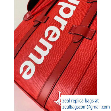 Louis Vuitton Epi Patchwork Christopher PM Backpack Bag Supreme Red