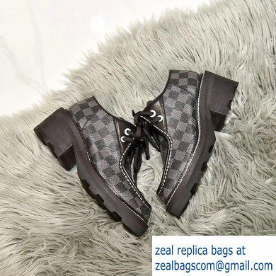 Louis Vuitton LV Beaubourg Platform Derby Shoes Damier Graphite Canvas 2019 - Click Image to Close