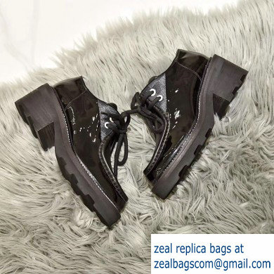 Louis Vuitton LV Beaubourg Platform Derby Shoes Patent Black 2019 - Click Image to Close