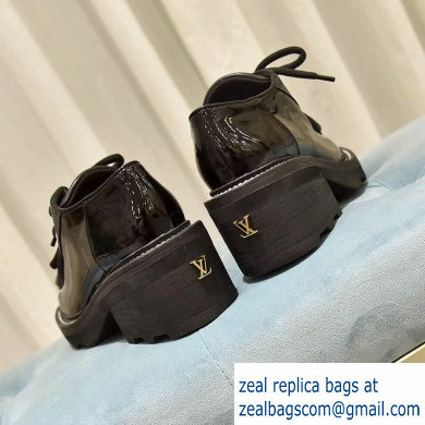 Louis Vuitton LV Beaubourg Platform Derby Shoes Patent Black 2019 - Click Image to Close