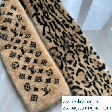 Louis Vuitton Leogram Fur Scarf M67414 13x106cm 2019 - Click Image to Close