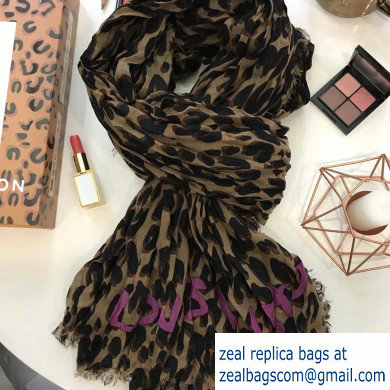 Louis Vuitton Leopard Stole Scarf M72215 200x140cm 2019 - Click Image to Close