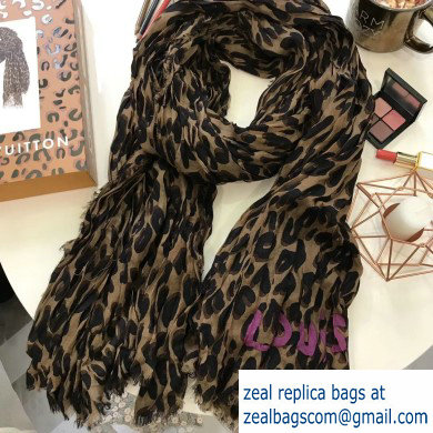 Louis Vuitton Leopard Stole Scarf M72215 200x140cm 2019 - Click Image to Close