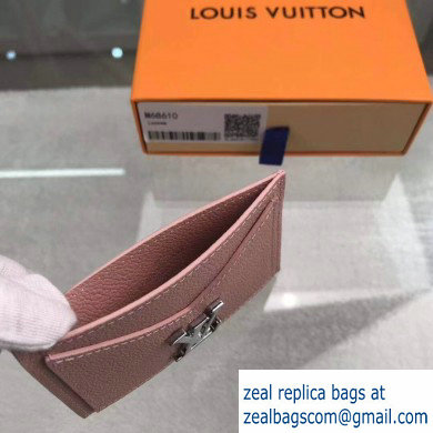 Louis Vuitton Lockme Card Holder M68610 Rose Ballerine 2019