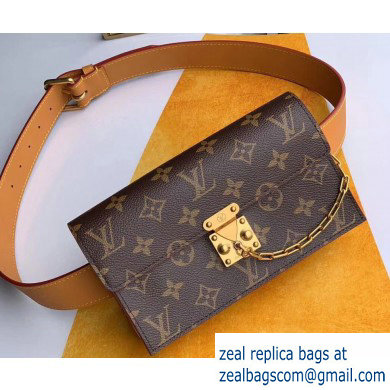 Louis Vuitton Monogram Canvas S Lock Belt Pouch MM Bag M68549 2019 - Click Image to Close