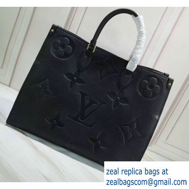 Louis Vuitton Monogram Empreinte Onthego Tote Bag Black 2019 - Click Image to Close