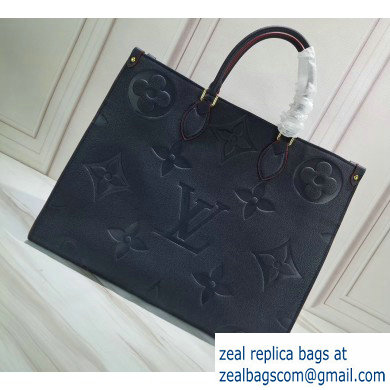 Louis Vuitton Monogram Empreinte Onthego Tote Bag Navy Blue 2019