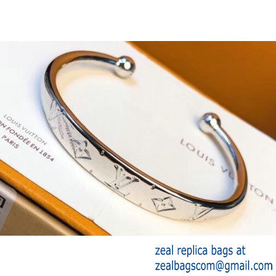 Louis Vuitton Monogram LV Bracelet White Gold