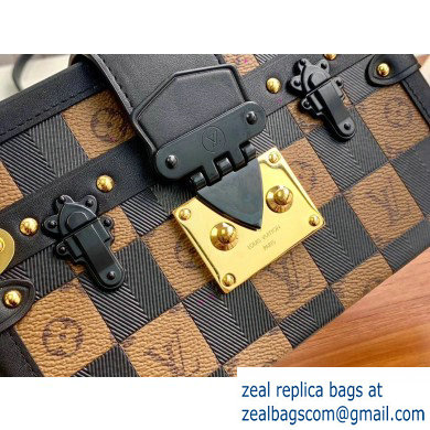 Louis Vuitton Petite Malle Bag Damier Tressage Black M53253 2019 - Click Image to Close