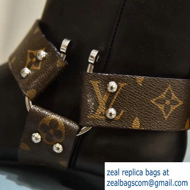 Louis Vuitton Rhapsody Ankle Boots Black/Monogram Canvas 2019 - Click Image to Close