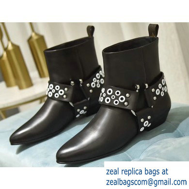 Louis Vuitton Rhapsody Ankle Boots Black/White Eyelets 2019 - Click Image to Close