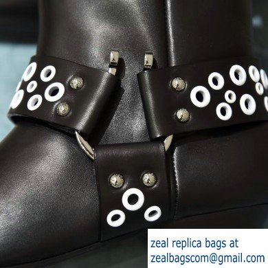 Louis Vuitton Rhapsody Ankle Boots Black/White Eyelets 2019 - Click Image to Close