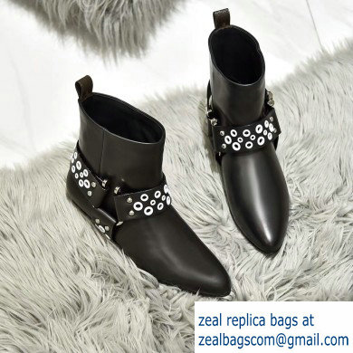 Louis Vuitton Rhapsody Ankle Boots Black/White Eyelets 2019 - Click Image to Close