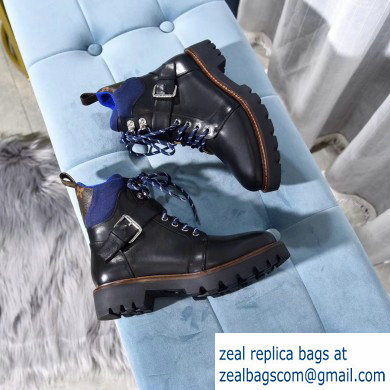 Louis Vuitton Territory Ranger Ankle Boots Black/Blue 2019