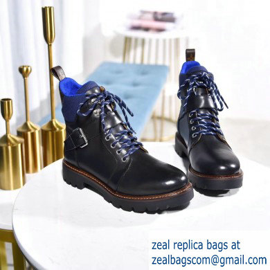 Louis Vuitton Territory Ranger Ankle Boots Black/Blue 2019 - Click Image to Close