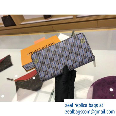 Louis Vuitton Zippy Wallet Damier LV Pop Blue