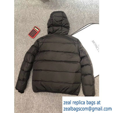 MONCLER HOODED BLACK/GREEN SKI JACKET 2019