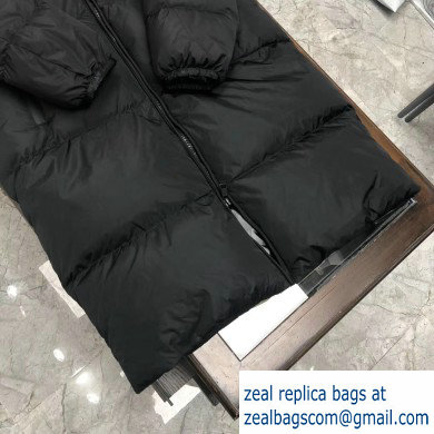 MONCLER HOODED BLACK LONG down coat 2019