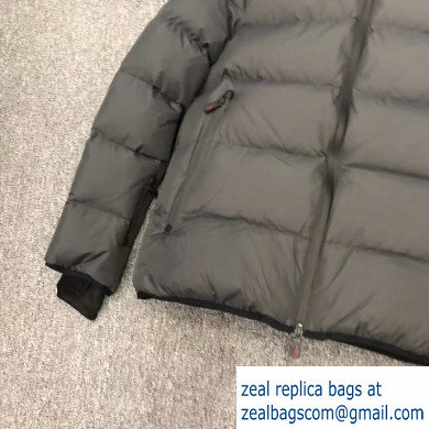 MONCLER HOODED BLACK/YELLOW SKI JACKET 2019