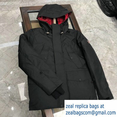 MONCLER HOODED BLACK down coat 2019