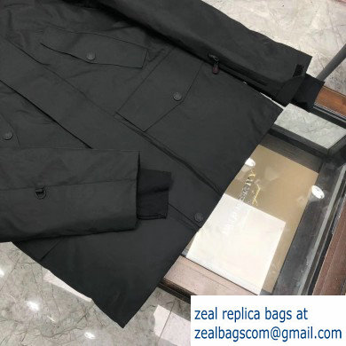 MONCLER HOODED BLACK down coat 2019