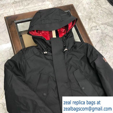 MONCLER HOODED BLACK down coat 2019