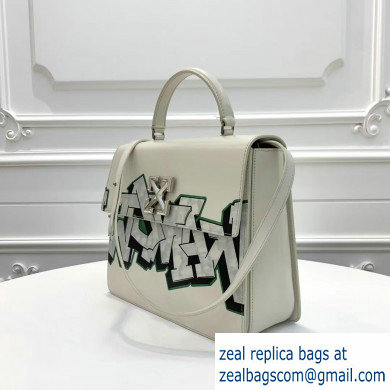 Off-White Graffiti Print Jitney Top Handle Large Bag White 2019