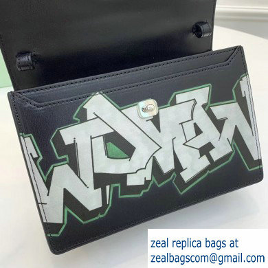 Off-White Graffiti Print Jitney Top Handle Medium Bag Black 2019