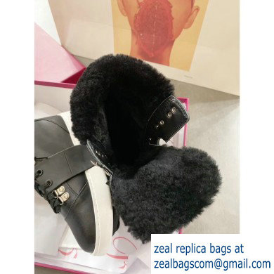 Roger Vivier Viv' Skate Mount Fur Sneakers Black 2019 - Click Image to Close