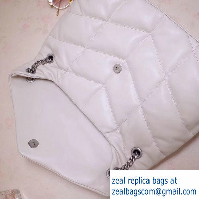 Saint Laurent Loulou Puffer Medium Bag In Quilted Lambskin 577475 Creamy 2019