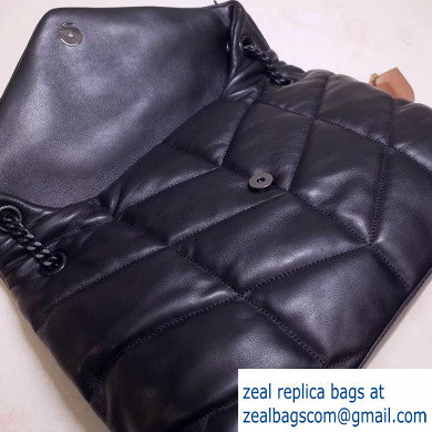 Saint Laurent Loulou Puffer Medium Bag In Quilted Lambskin 577475 So Black 2019 - Click Image to Close