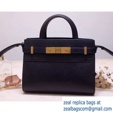 Saint Laurent Manhattan Nano Tote Bag in Grained Leather 593741 Black 2019