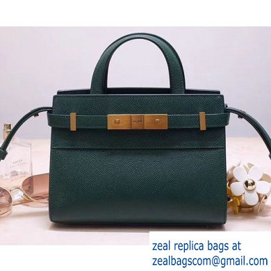 Saint Laurent Manhattan Nano Tote Bag in Grained Leather 593741 Green 2019 - Click Image to Close