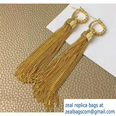 Saint Laurent Tassel Hoop Earrings in metal 593734 - Click Image to Close