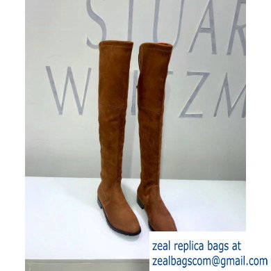 Stuart Weitzman Heel 2.5cm Lowland Almond Toe Over-the-knee Boots Caramel