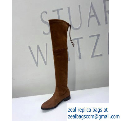 Stuart Weitzman Heel 2.5cm Lowland Almond Toe Over-the-knee Boots Caramel
