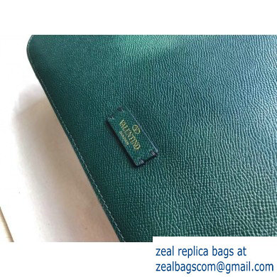 Valentino Grainy Calfskin VSLING Hobo Large Bag 0802 Green 2019 - Click Image to Close