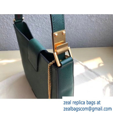 Valentino Grainy Calfskin VSLING Hobo Large Bag 0802 Green 2019 - Click Image to Close