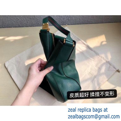 Valentino Grainy Calfskin VSLING Hobo Large Bag 0802 Green 2019 - Click Image to Close