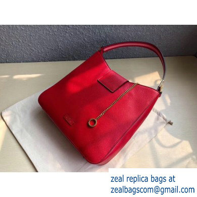 Valentino Grainy Calfskin VSLING Hobo Large Bag 0802 Red 2019