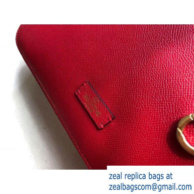 Valentino Grainy Calfskin VSLING Hobo Large Bag 0802 Red 2019