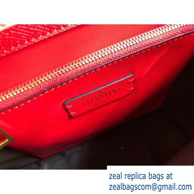 Valentino Grainy Calfskin VSLING Hobo Large Bag 0802 Red 2019 - Click Image to Close