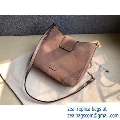 Valentino Grainy Calfskin VSLING Hobo Small Bag 0802 Apricot 2019 - Click Image to Close