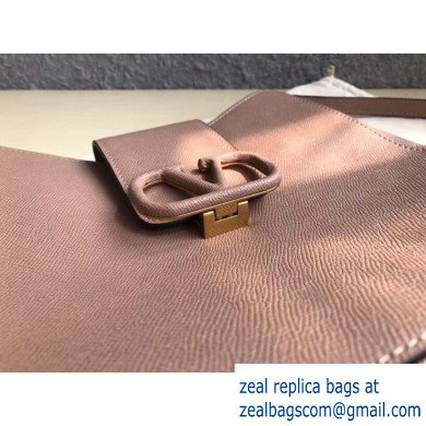Valentino Grainy Calfskin VSLING Hobo Small Bag 0802 Apricot 2019